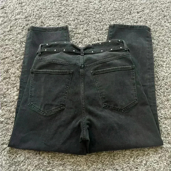 Express Straight Leg Super High Rise Black Jeans Women’s Size 10 - Picture 4 of 11